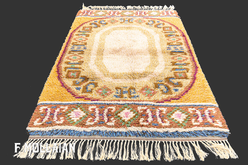 Vintage Swedish Rya Rug n°:47810022