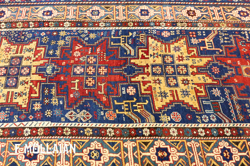Antique Caucasian Lezghi Runner Rug n°:48846610