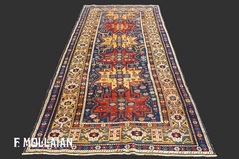 Antique Caucasian Lezghi Runner Rug n°:48846610