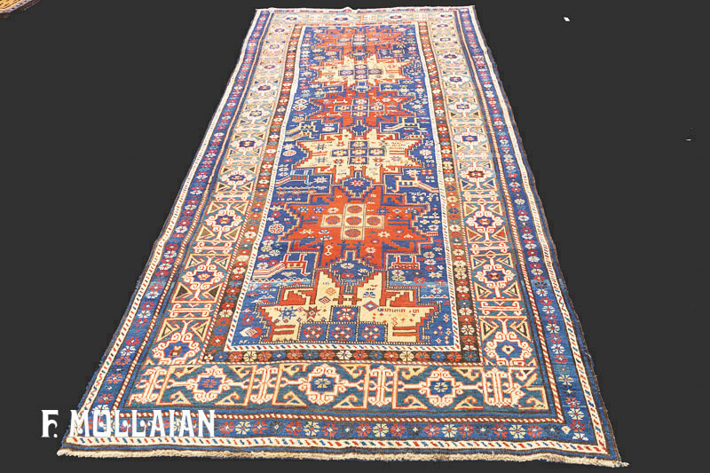 Antique Caucasian Lezghi Runner Rug n°:48846610