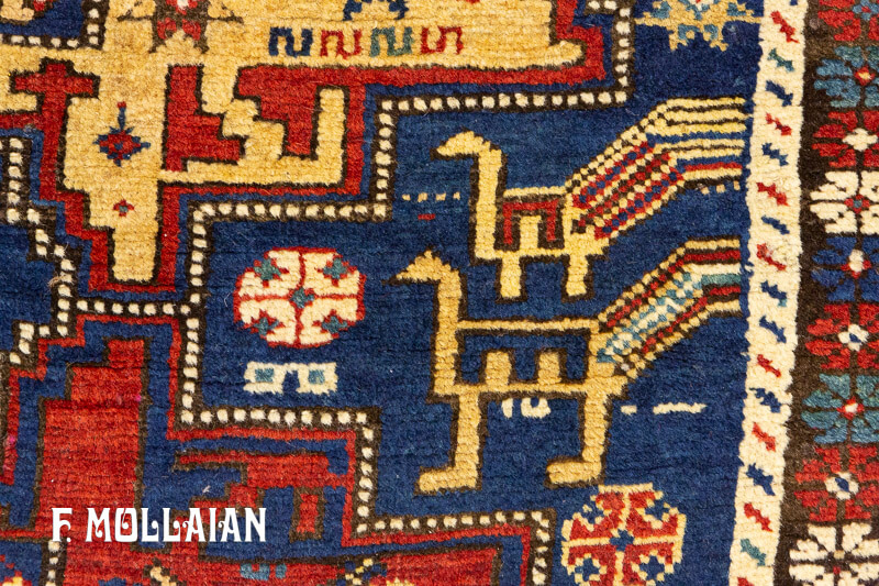 Antique Caucasian Lezghi Runner Rug n°:48846610
