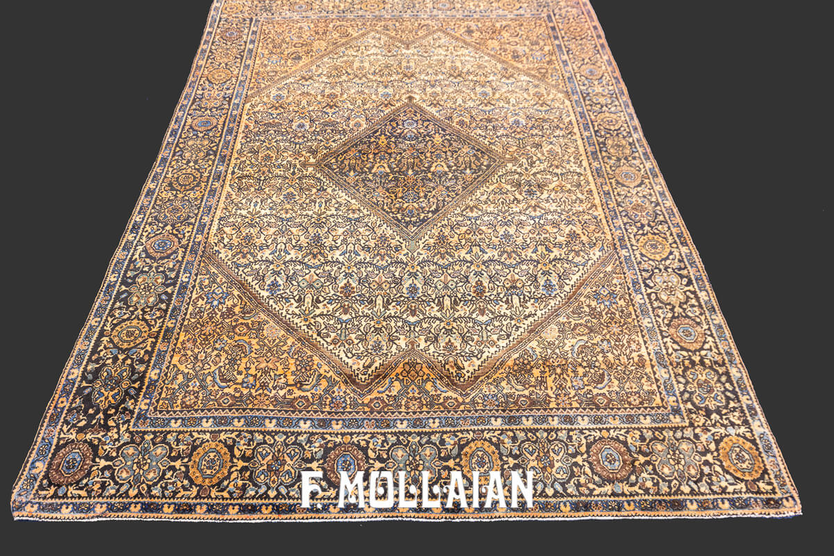 Antico Tappeto Persiano Saruk Farahan a Medaglione annodato a mano n°:49060972