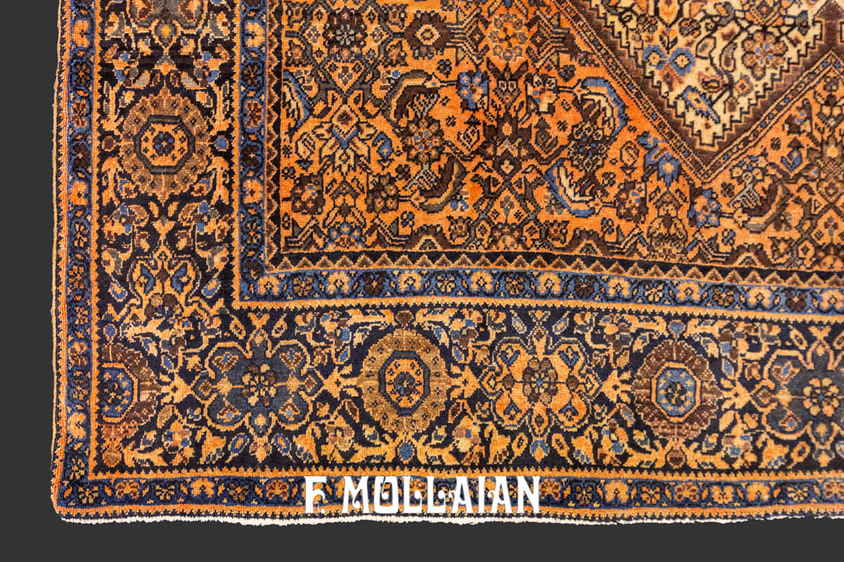 Antico Tappeto Persiano Saruk Farahan a Medaglione annodato a mano n°:49060972