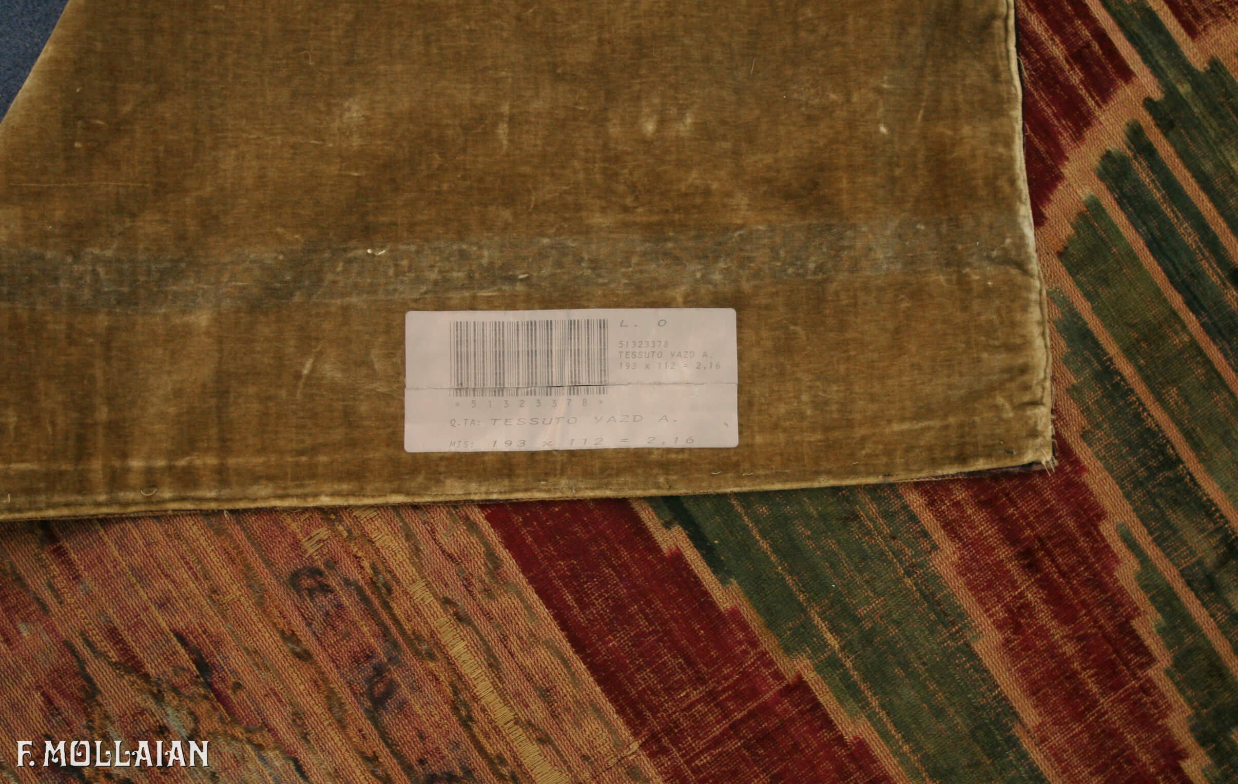 Textile Persan Antique Yazd (Velvet) n°:51323378