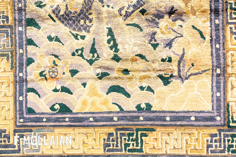 Antique Chinese Silk&Metal Thread Rug n°:54921395