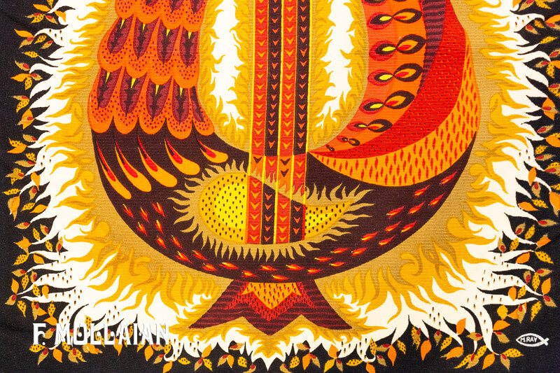 Serigraphy Tapestry, Oiseaux-lyre by M. Ray n°:59824312
