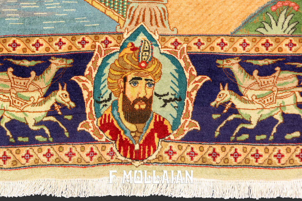 Tapis Persan Tabriz Figuratif n°:712565
