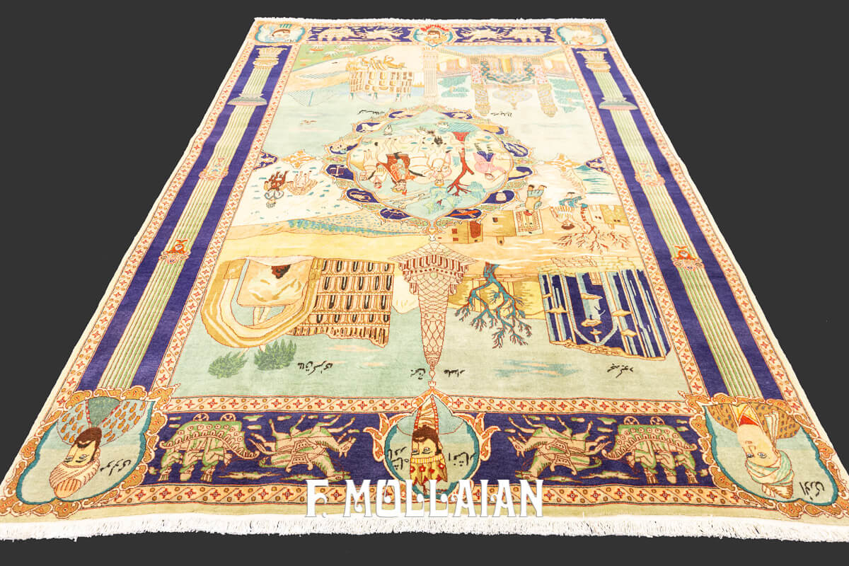 Tapis Persan Tabriz Figuratif n°:712565