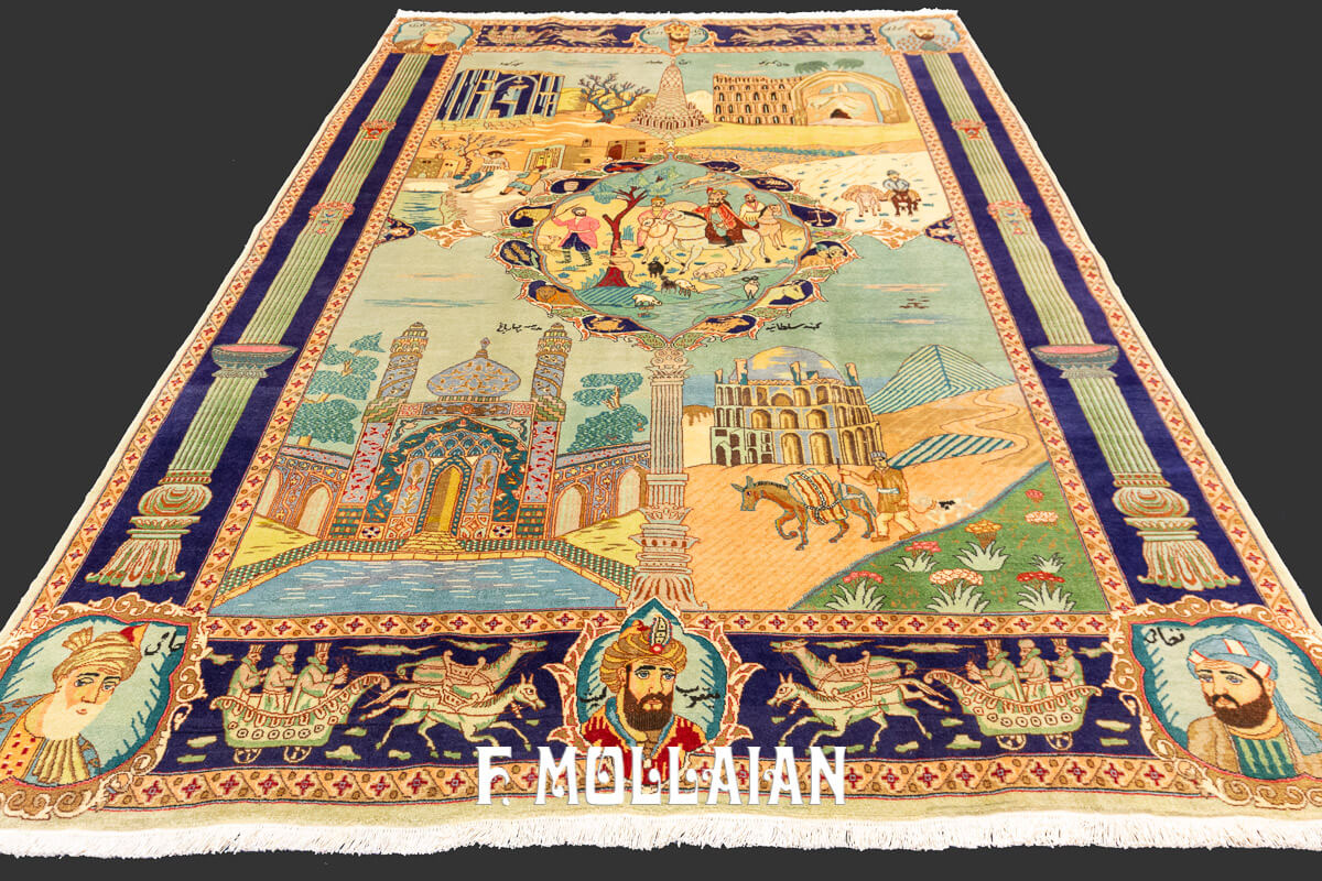 Tapis Persan Tabriz Figuratif n°:712565