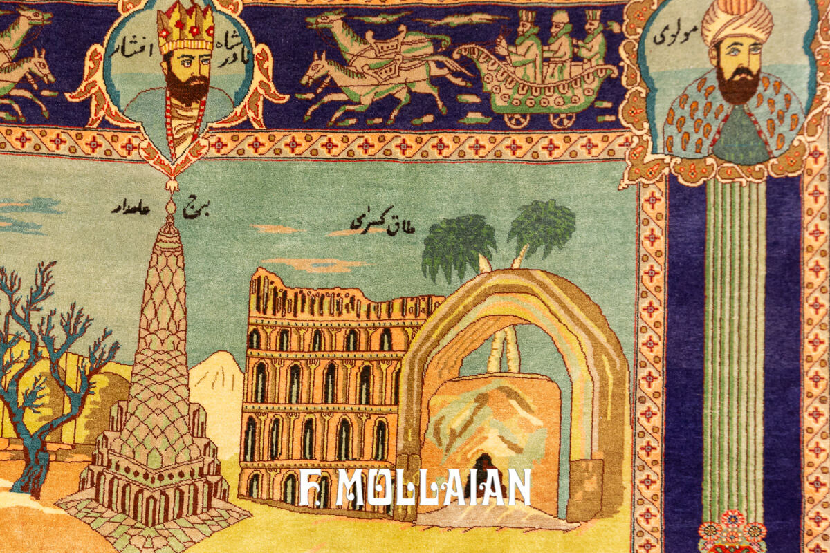 Tapis Persan Tabriz Figuratif n°:712565