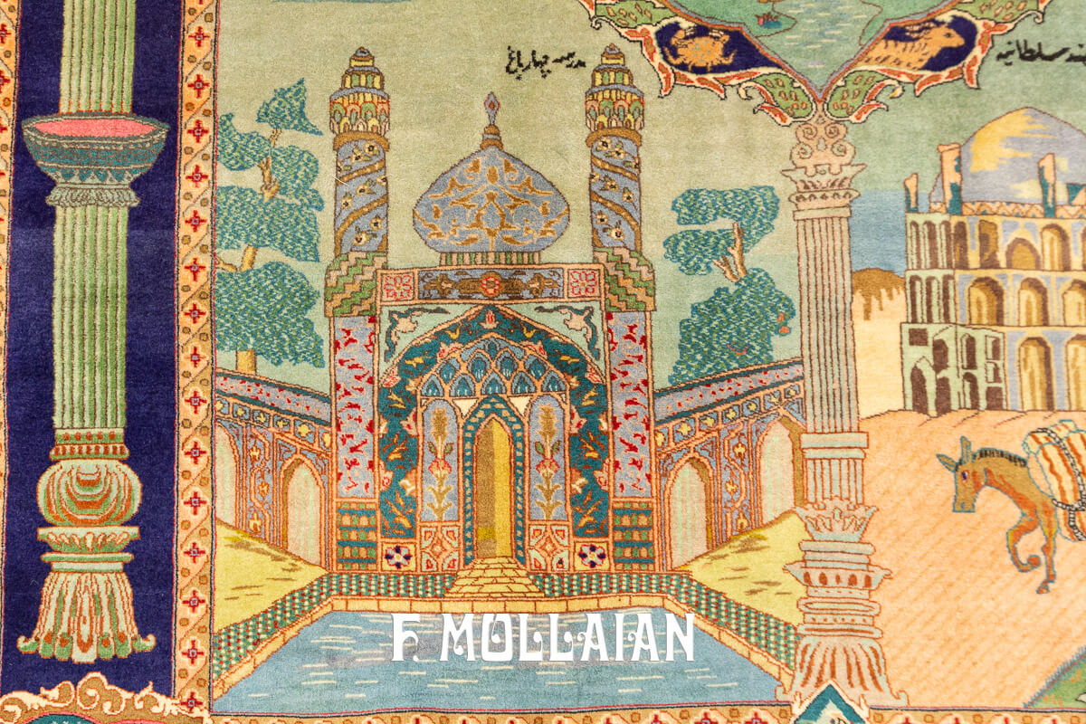Tapis Persan Tabriz Figuratif n°:712565