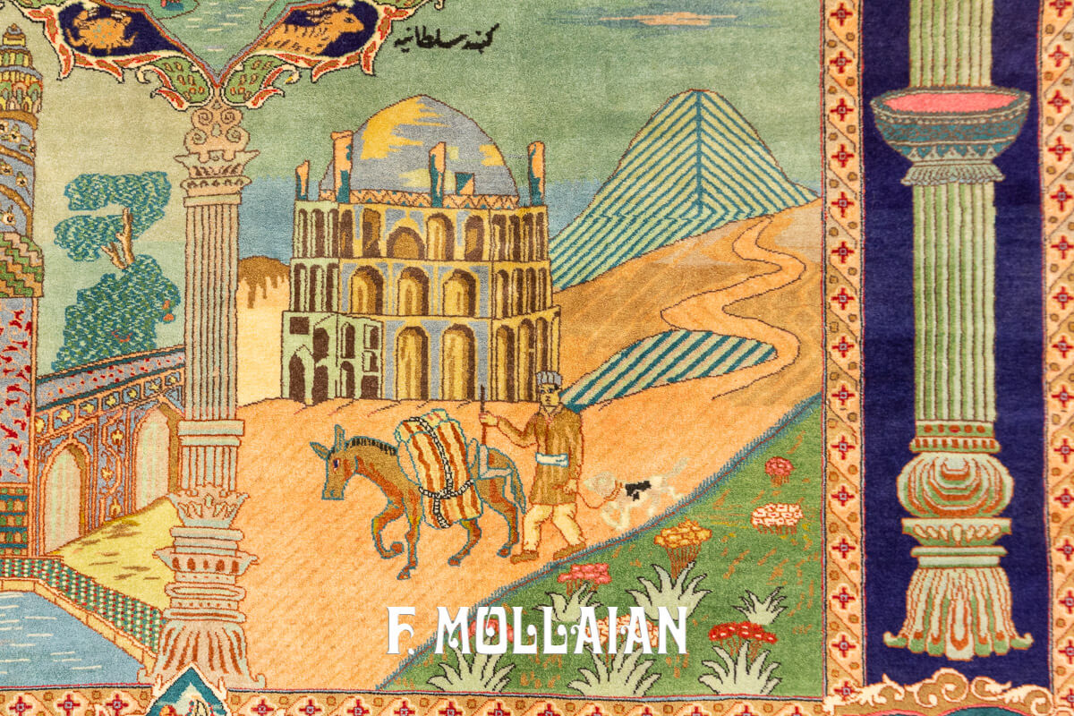 Tapis Persan Tabriz Figuratif n°:712565