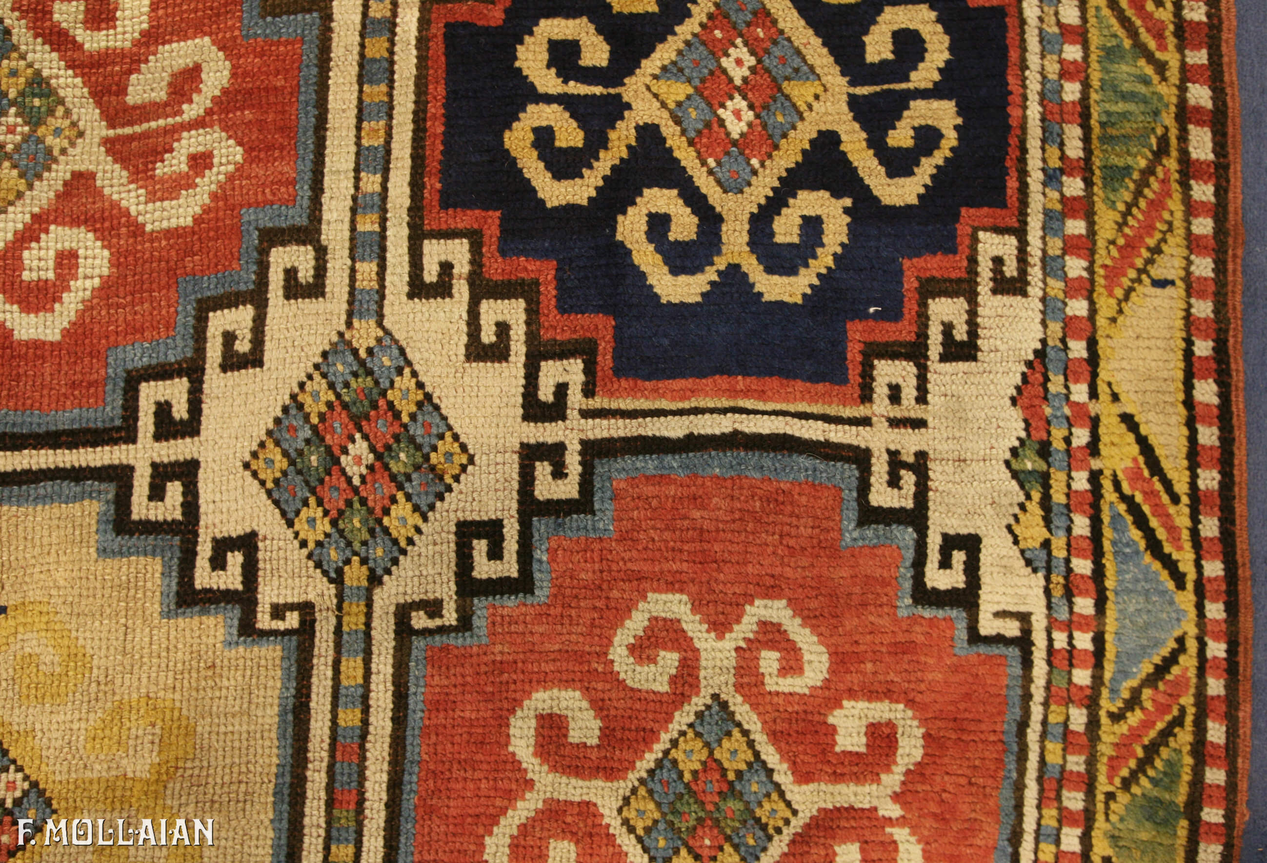 Tapete Caucasiano Antigo Kazak Moghan n°:71378523