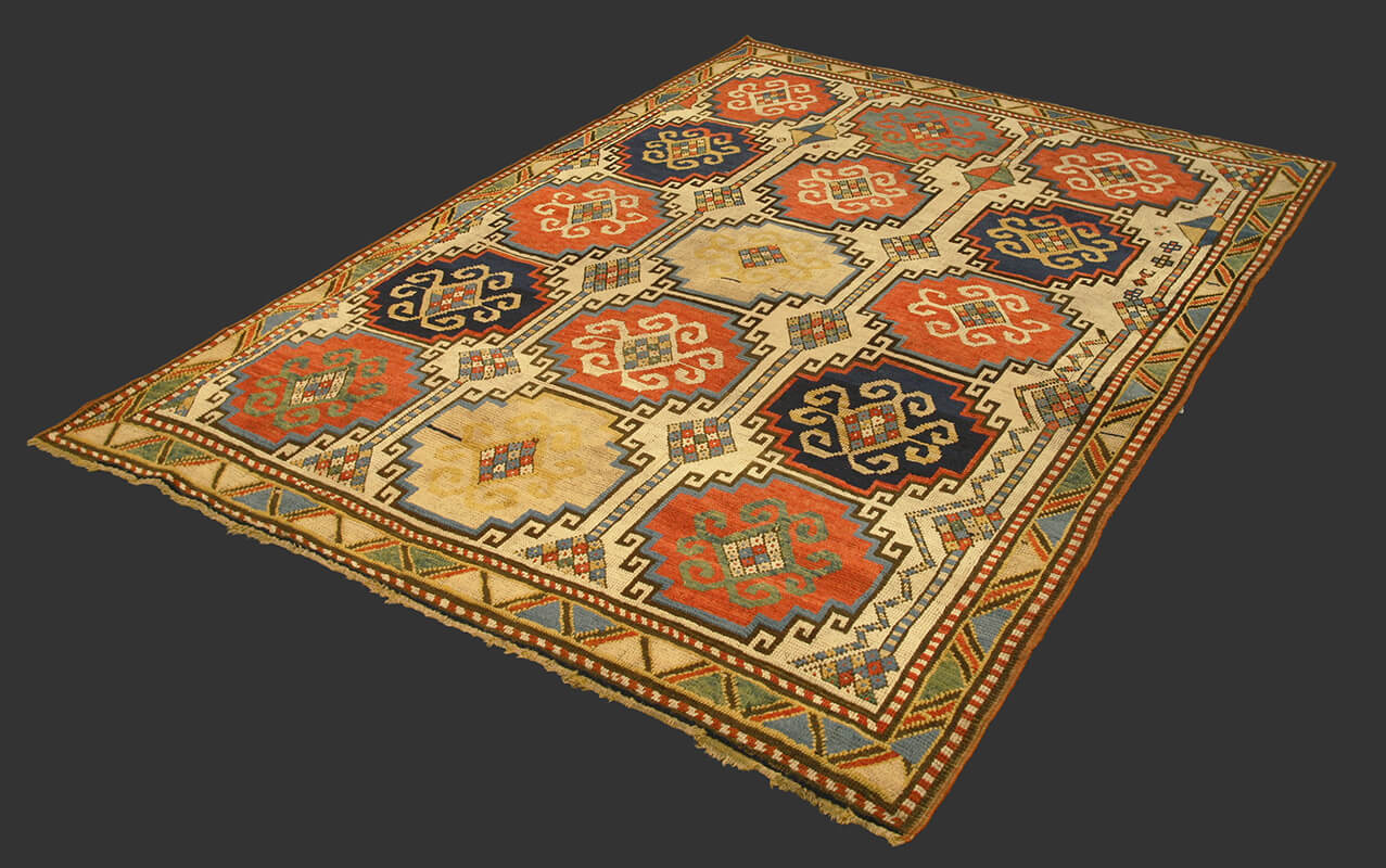 Tapete Caucasiano Antigo Kazak Moghan n°:71378523