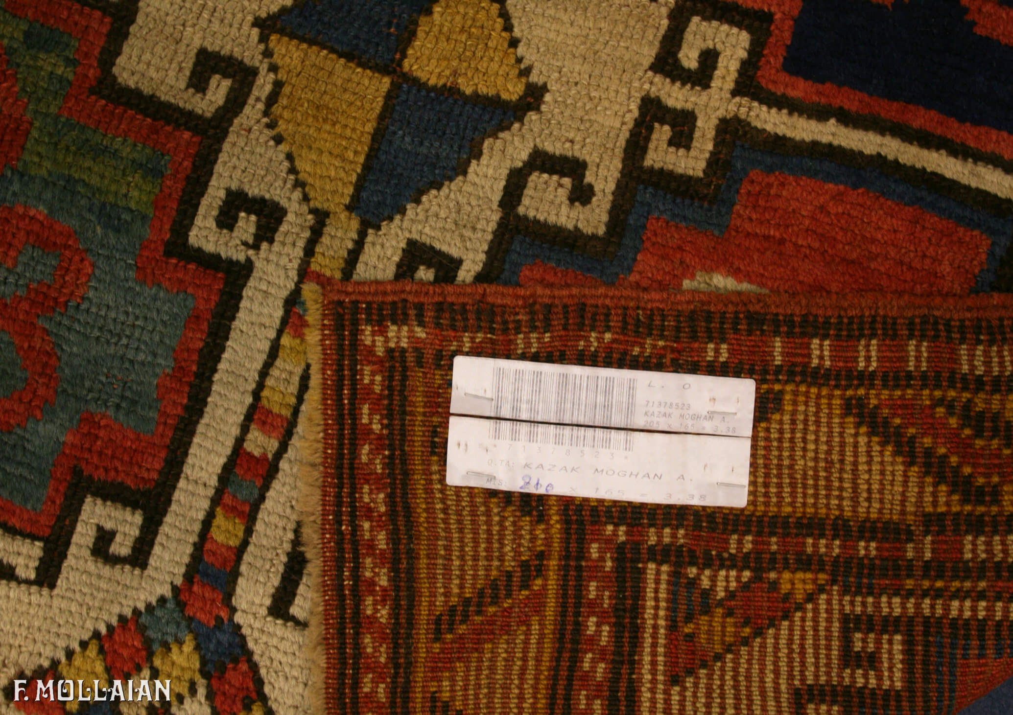 Tapete Caucasiano Antigo Kazak Moghan n°:71378523