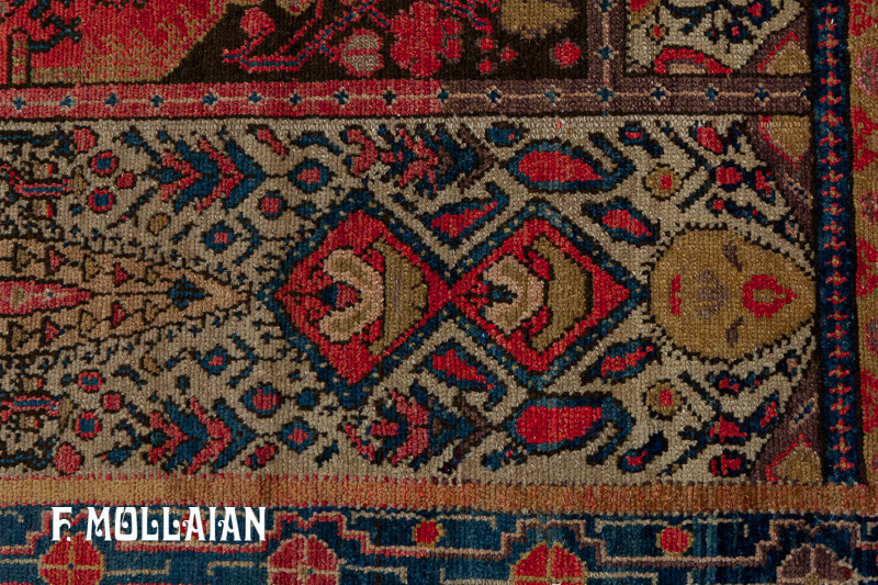 A Rare Design Mishan Persian Antique Rug n°:75406777