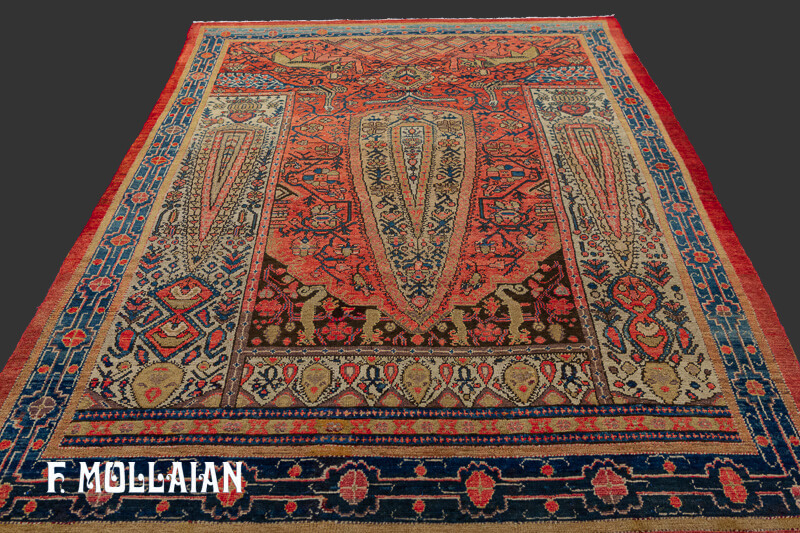 A Rare Design Mishan Persian Antique Rug n°:75406777