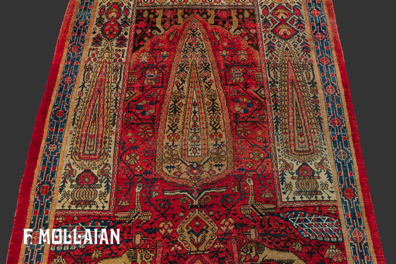 A Rare Design Mishan Persian Antique Rug n°:75406777