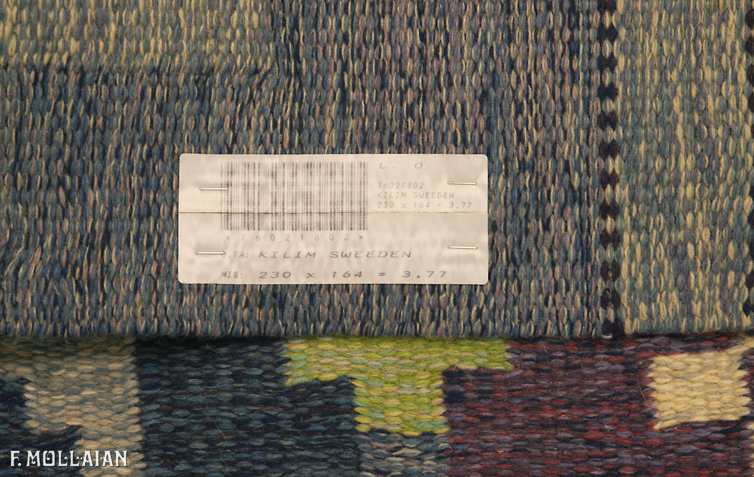 Semi-Antique Suédois Kilim n°:76021802