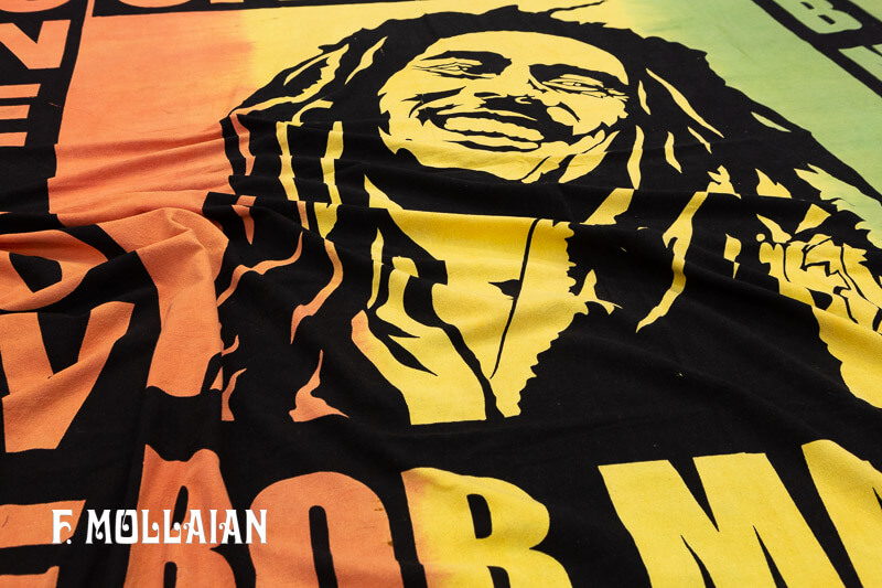 Sud American Stamped Textile, „Bob Marley“ n°:77612282
