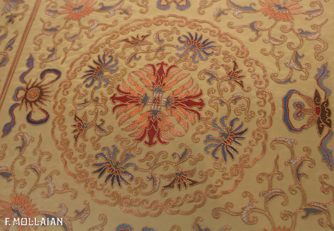 Antique Silk & Metal Chinese Textile n°:84200941