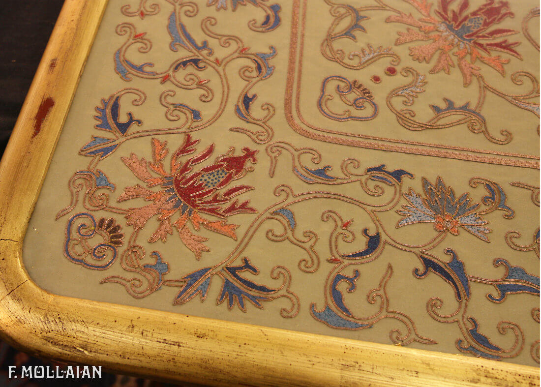 Antique Silk & Metal Chinese Textile n°:84200941