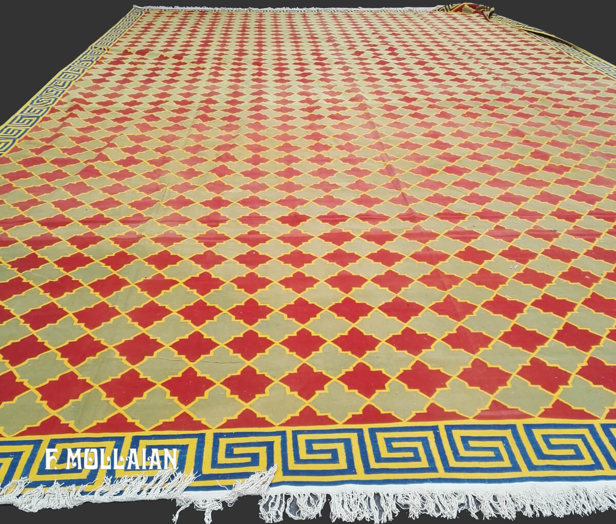 A Massive Antique Indian Dhurrie Kilim n°:88682773
