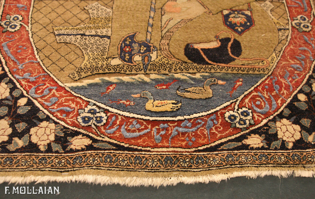 Teppich Persischer Antiker Kashan Mohtasham n°:98085310