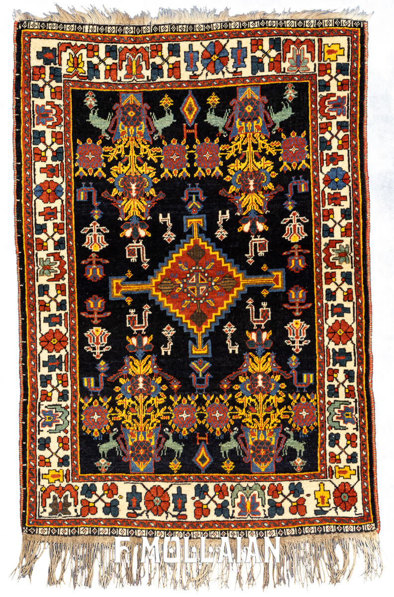 Antique Kashkuli Rug Tribal Look n°:128558