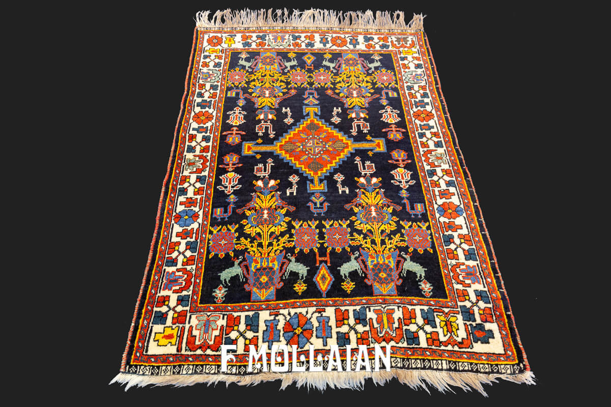Antique Kashkuli Rug Tribal Look n°:128558
