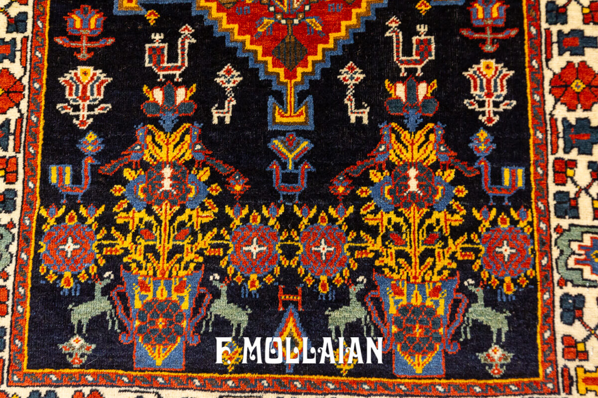 Antique Kashkuli Rug Tribal Look n°:128558