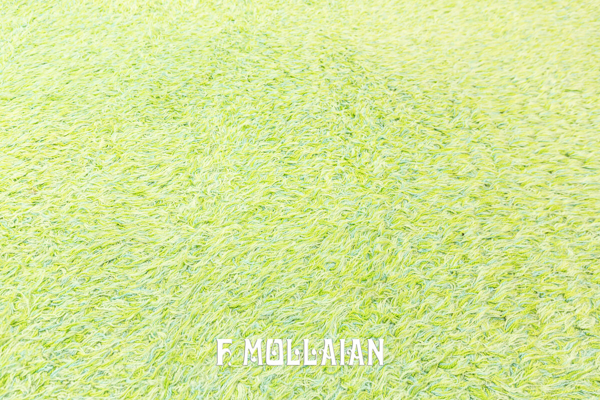 Tapis Scandinave Rya Couleur Vert n°:194378