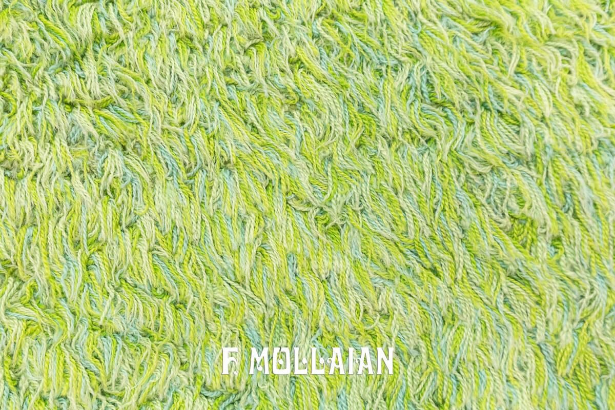 Tapis Scandinave Rya Couleur Vert n°:194378