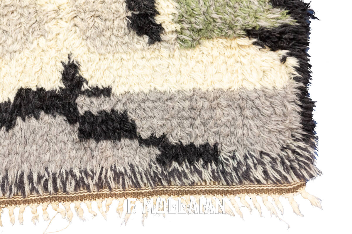 Rya Swedish Pile Rug White/Grey Color n°:204351