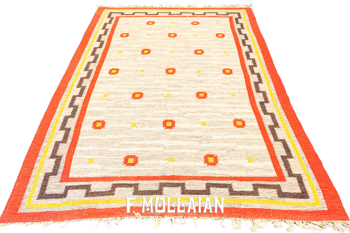 Scandinavian Rollakan Rug Flat Woven n°:246042