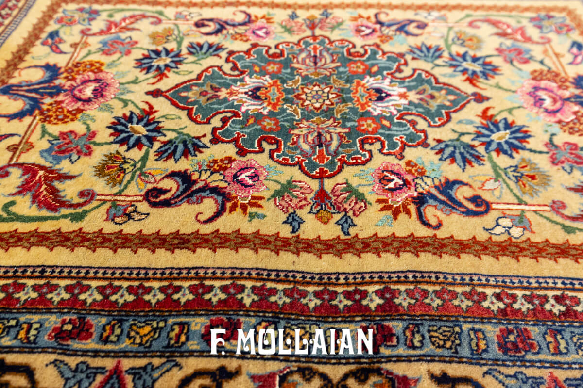 Antique Tehran Rug Part Silk  n°:268990