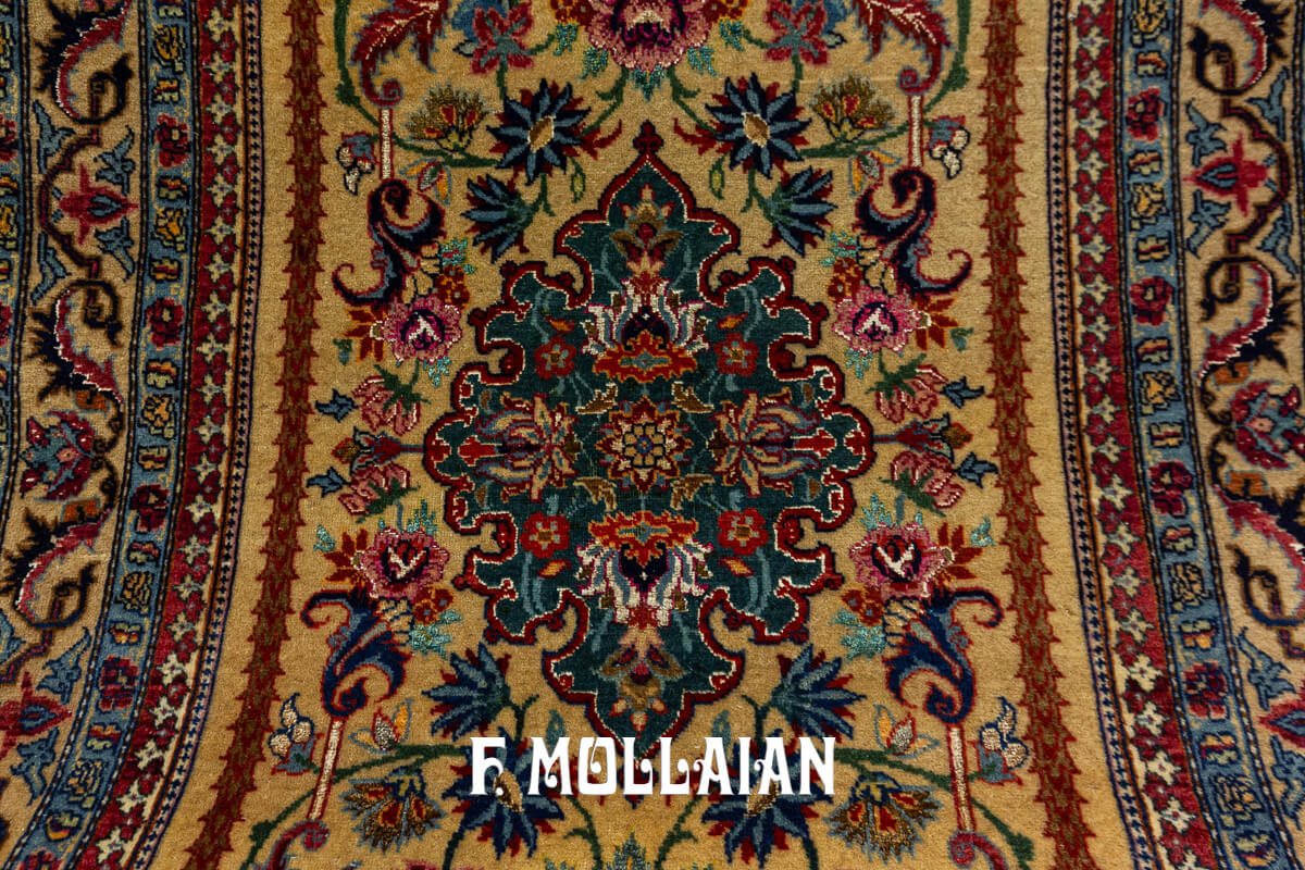 Antique Tehran Rug Part Silk  n°:268990