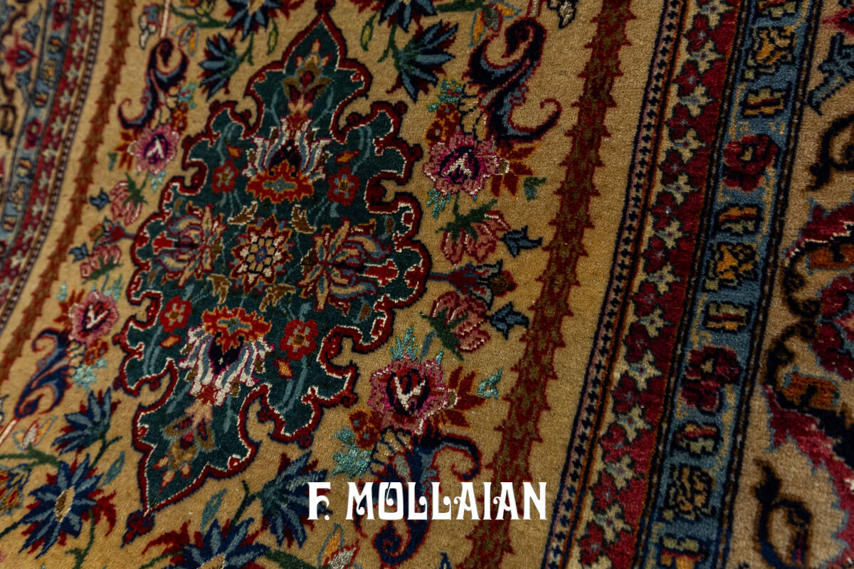 Antique Tehran Rug Part Silk  n°:268990