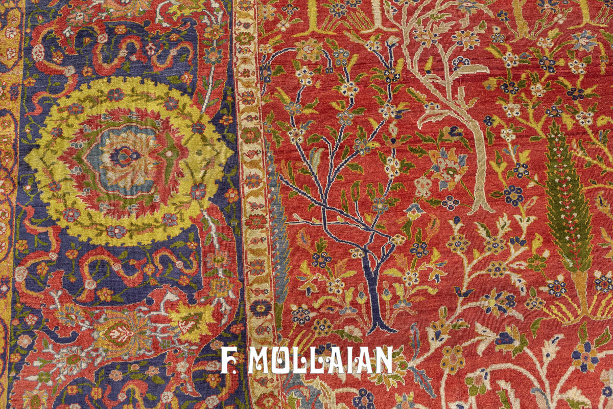 Mahal Ziegler Antique Rug Rust/Red Color n°:271323