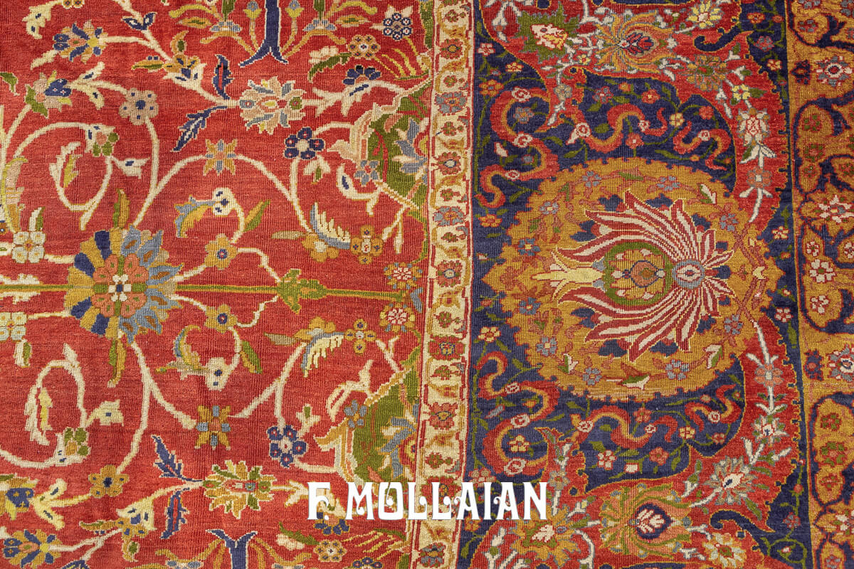 Mahal Ziegler Antique Rug Rust/Red Color n°:271323