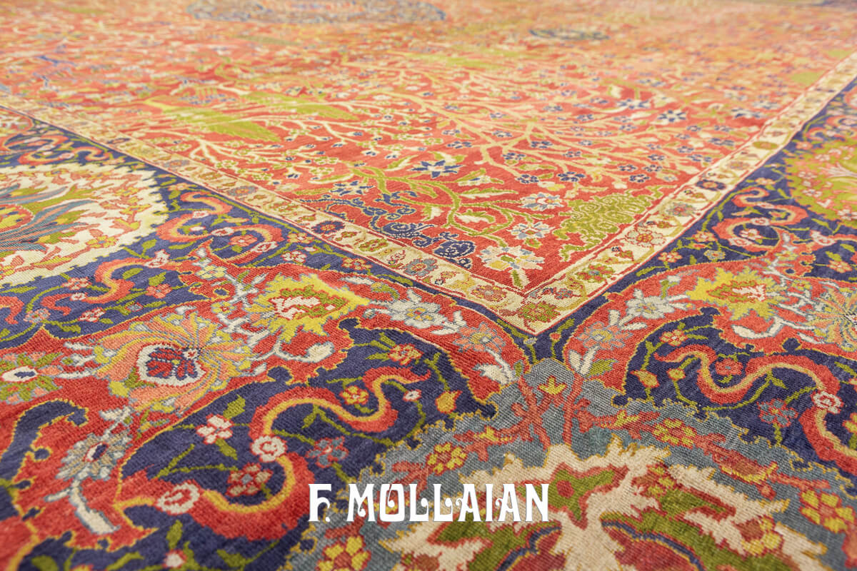 Mahal Ziegler Antique Rug Rust/Red Color n°:271323