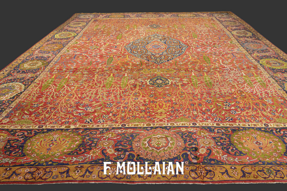Mahal Ziegler Antique Rug Rust/Red Color n°:271323