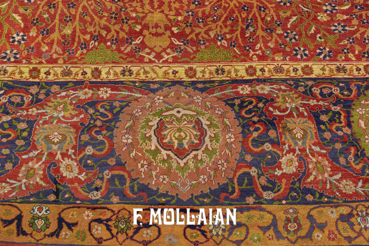 Mahal Ziegler Antique Rug Rust/Red Color n°:271323