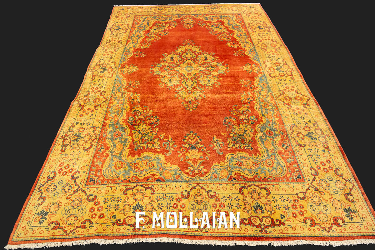 Tapis Sarouk (Sarugh) Couleur Rouille n°:28206368
