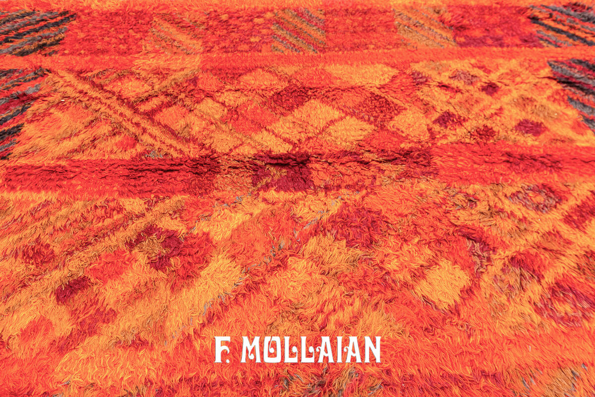 Rya Rug Swedish Red Color n°:385446