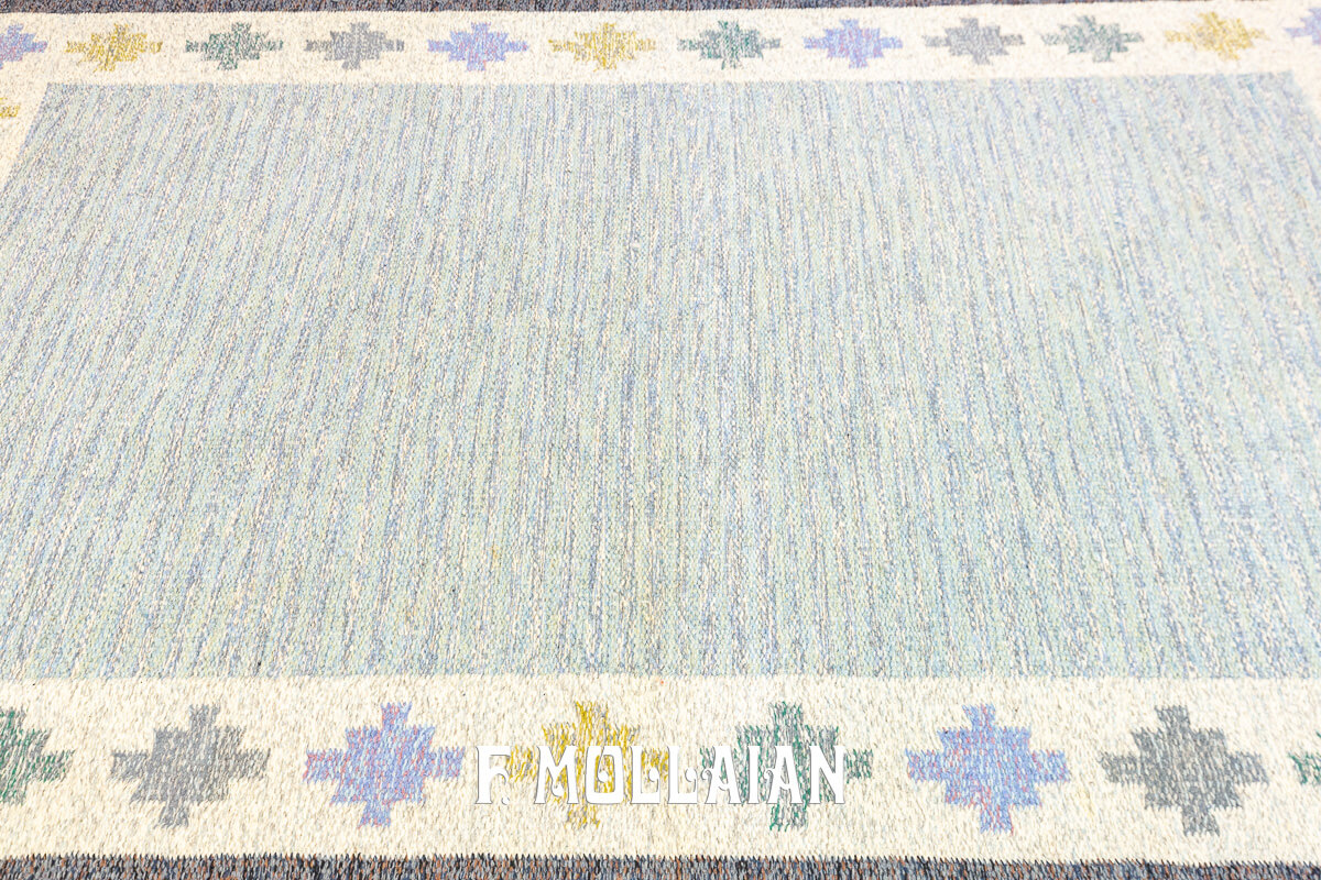 Rollakan Swedish Flat-weave Rug Pastel Colors n°:393586