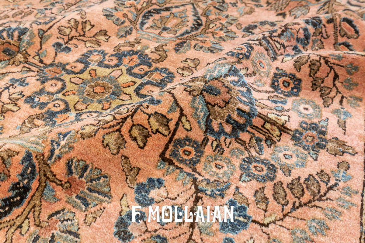 Tapis Sarouk (Sarugh) Couleur Rouille n°:45968439
