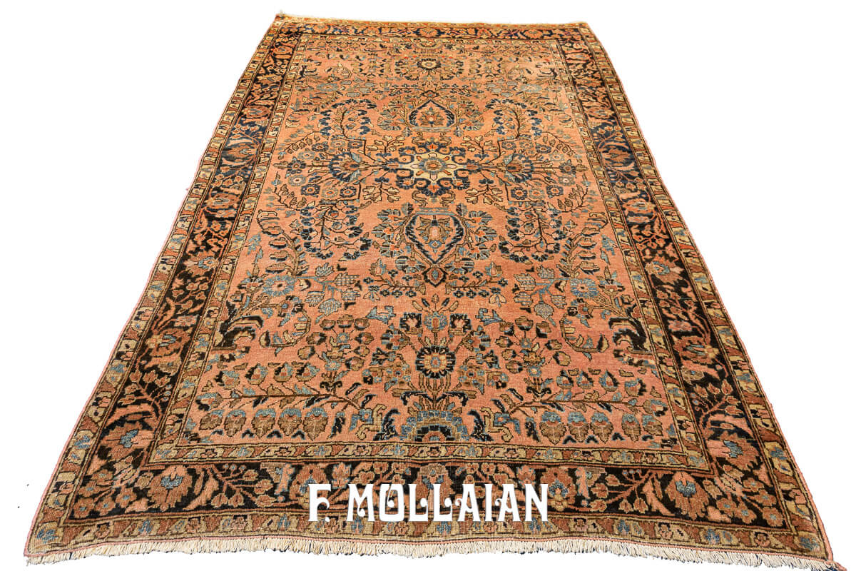 Tapis Sarouk (Sarugh) Couleur Rouille n°:45968439