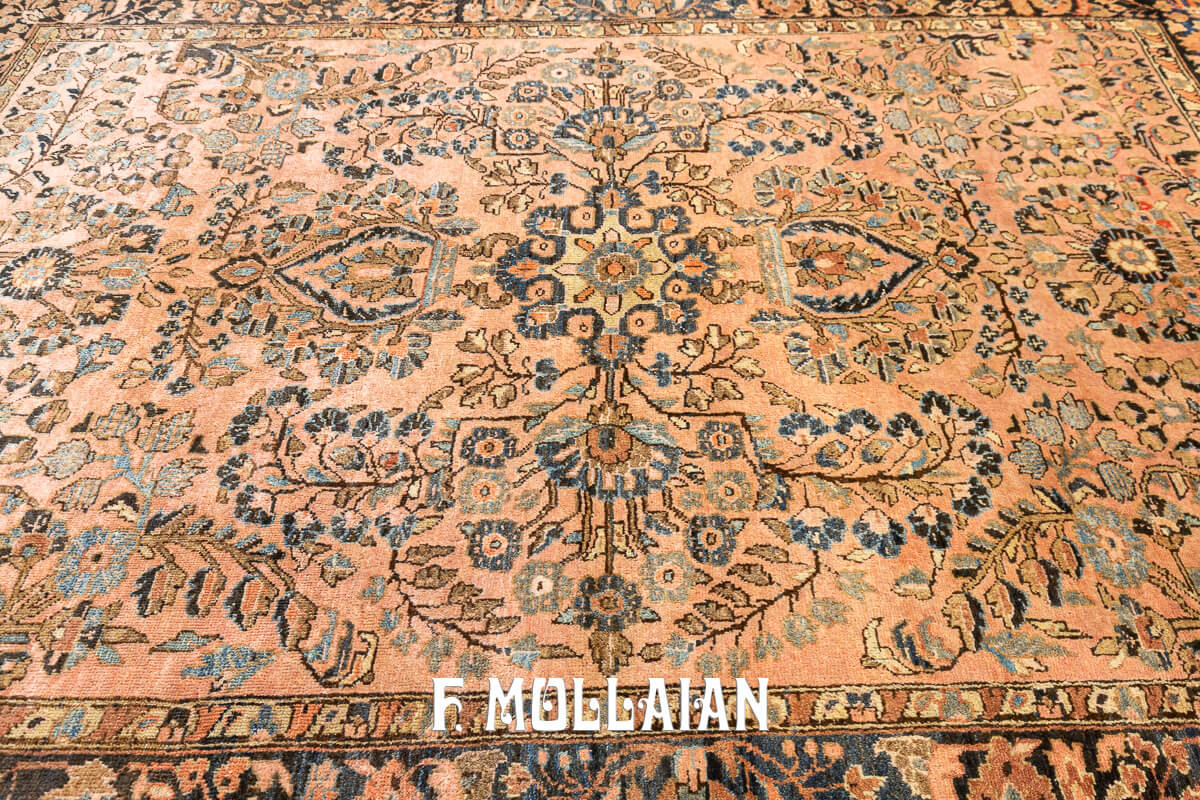 Tapis Sarouk (Sarugh) Couleur Rouille n°:45968439