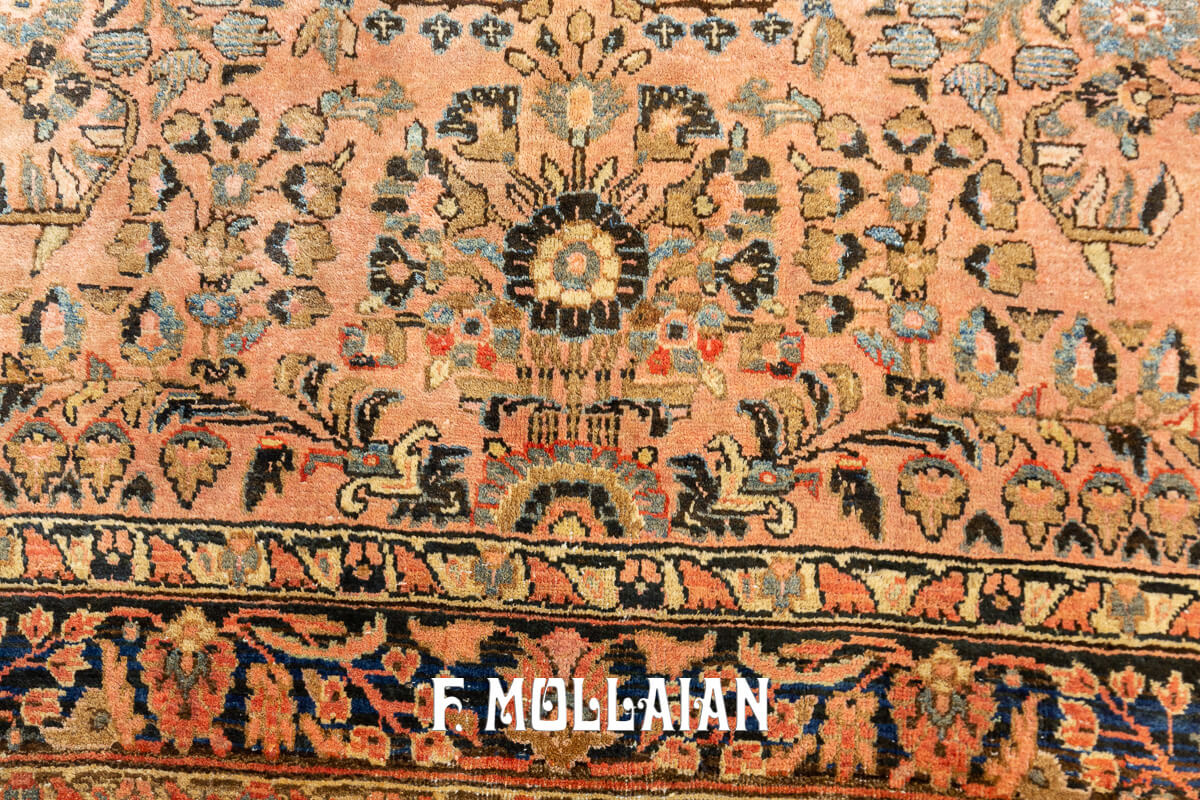 Tapis Sarouk (Sarugh) Couleur Rouille n°:45968439
